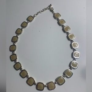 Black and White Reversible Silver Necklace